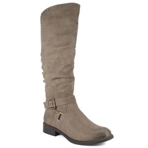 White Mountain taupe wide-calf boots womens sz 10